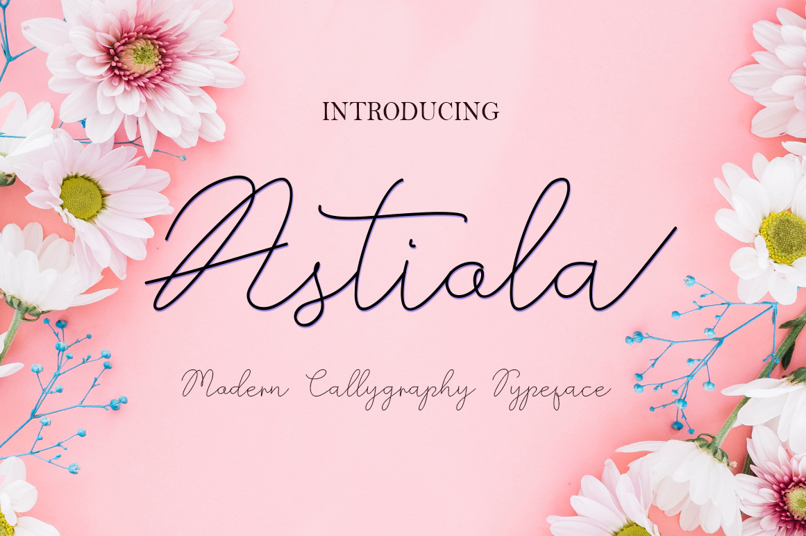 Astiola: A Fresh Modern Script Font for Handmade Brands