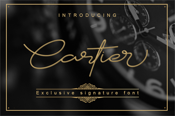 Cartier Modern Hand Lettering Script for Handmade Brands